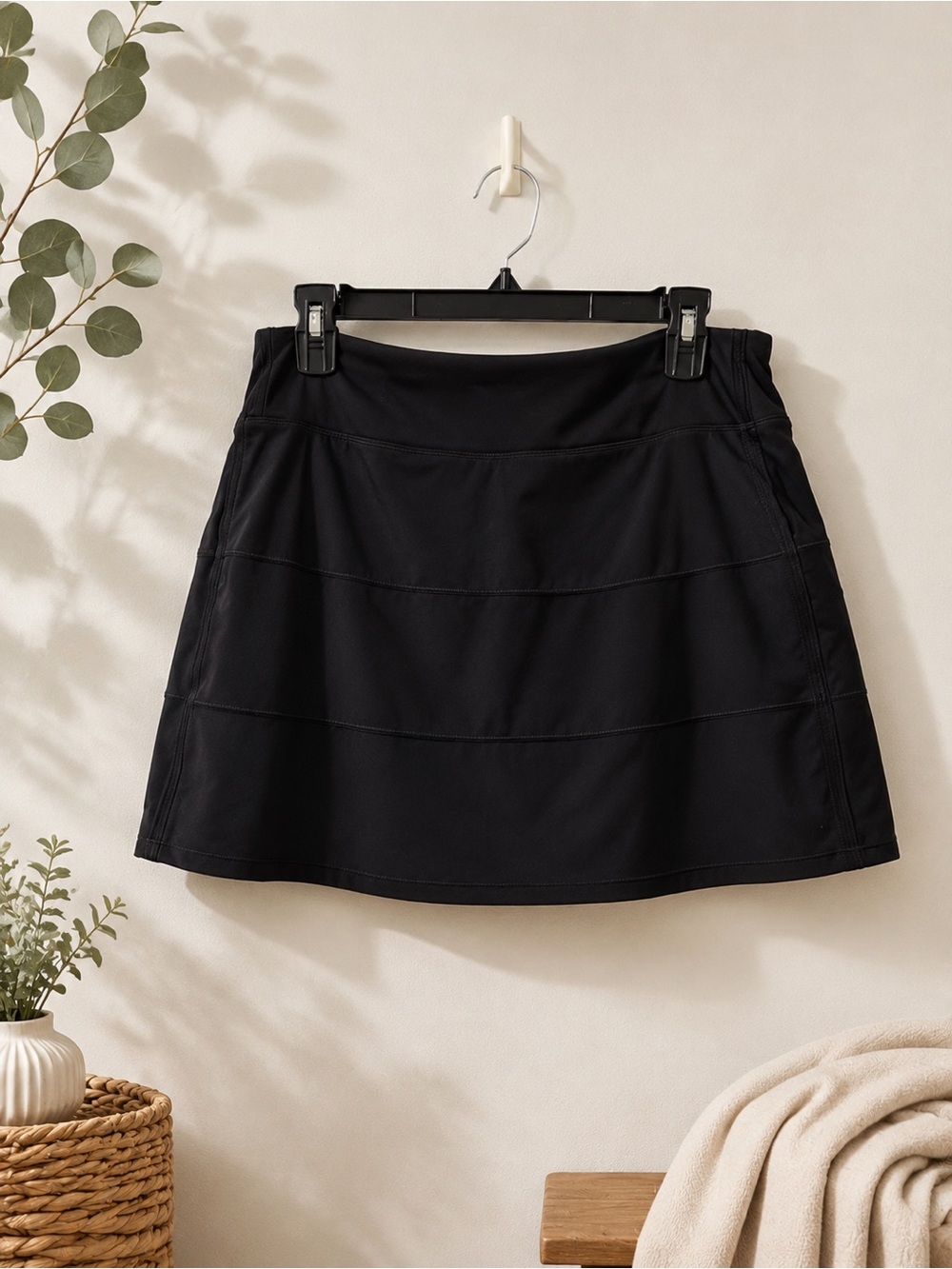 CRZ YOGA Black A-Line Athletic Skirt